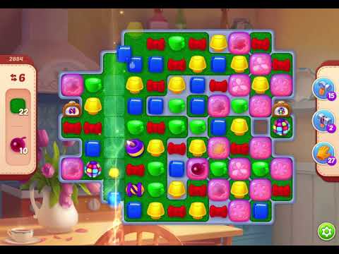 HomeScapes Level 2884 no boosters (17 moves)