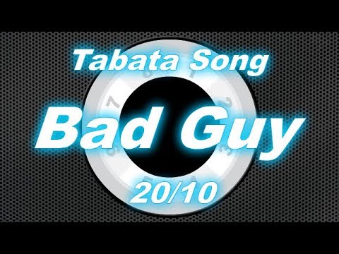 Tabata Song - Bad Guy / 20-10 Split | Workout timer: 8 Rounds With Vocal Cues