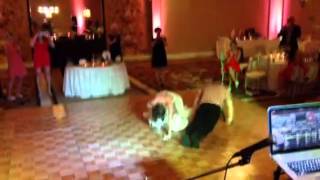 Bride doing the worm