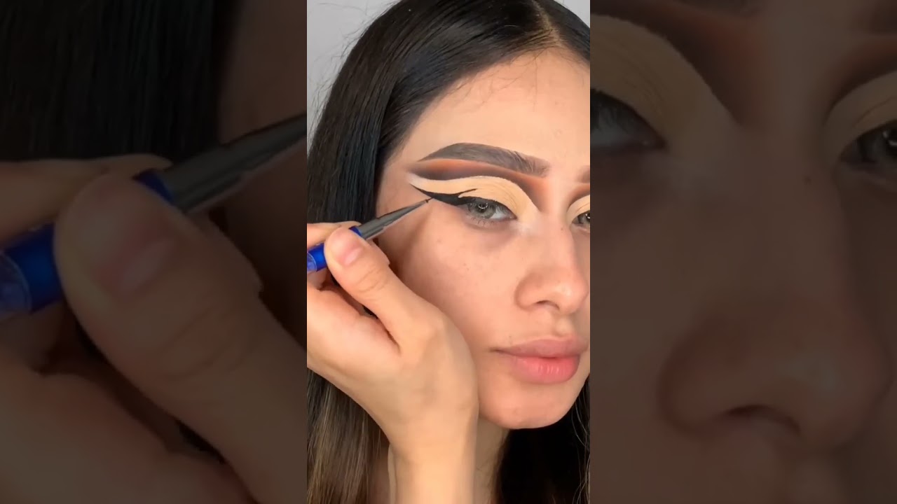 Step by step eye makeup art tutorial for WOC #shortfeeds #short #woc