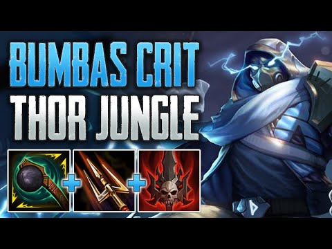 ONE SHOT CRIT BUILD! Thor Jungle Gameplay (SMITE Conquest)