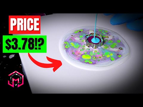 GORGEOUS but CHEAP Acrylic Pouring - Acrylic Pouring on a BUDGET