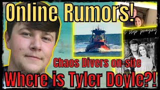 Tyler Doyle missing| online rumors about Lakelyn and family!| Chaos Divers helping with Search