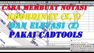 Download lagu Cara Membuat Notasi Koordinat X,Y dan Elevasi Z pakai CadTools 1 mp3