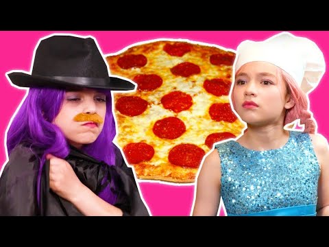 PRINCESS PIZZA PARTY 🍕 Malice Pranks Lilliana With Cheese! - Princesses In Real Life | Kiddyzuzaa