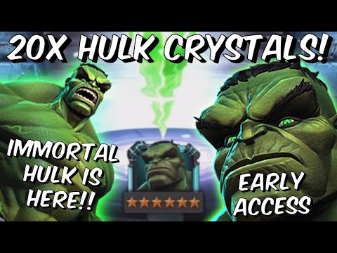 20x 5 & 6 Star Immortal Hulk Grandmaster & Cavalier Crystal Opening! - Marvel Contest of Champions