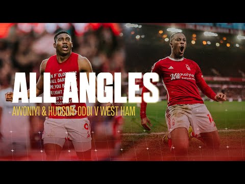 ALL ANGLES | STOPPAGE TIME GOALS FROM AWONIYI & HUDSON-ODOI | NOTTINGHAM FOREST 2-0 WEST HAM
