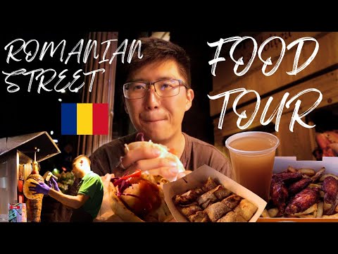 ROMANIAN STREET FOOD TOUR: BUCHAREST! Street Kebabs + Pancakes in Bucharest, Romania!