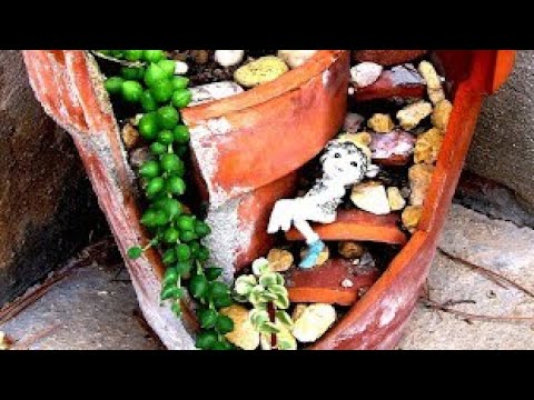 Creative recycling, broken clay pots: Pot house pixies, gnomes, elves. tutorial