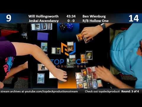 Modern w/ Commentary 7/17/18: Will Hollingsworth (Jeskai Ascend) vs. Ben Wienburg (Hollow One)
