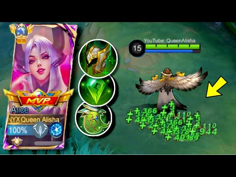 ALICE GUARDIAN HELMET + ORACLE & HOLY CRYSTAL BUILD!! UNLIMITED HP REGEN HACK!? (MUST TRY) - MLBB