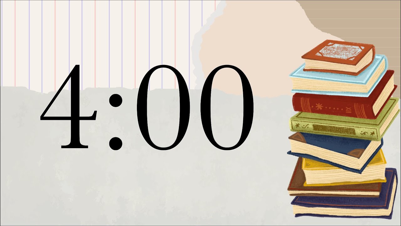 4 Minute Reading Timer (Piano Tones at End)