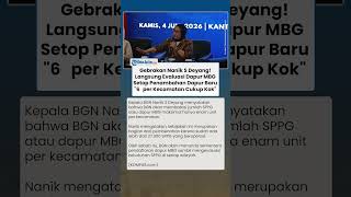 Gebrakan Nanik S Deyang! Dapur MBG Dievaluasi Total, Penambahan Dapur Baru Langsung Dihentikan