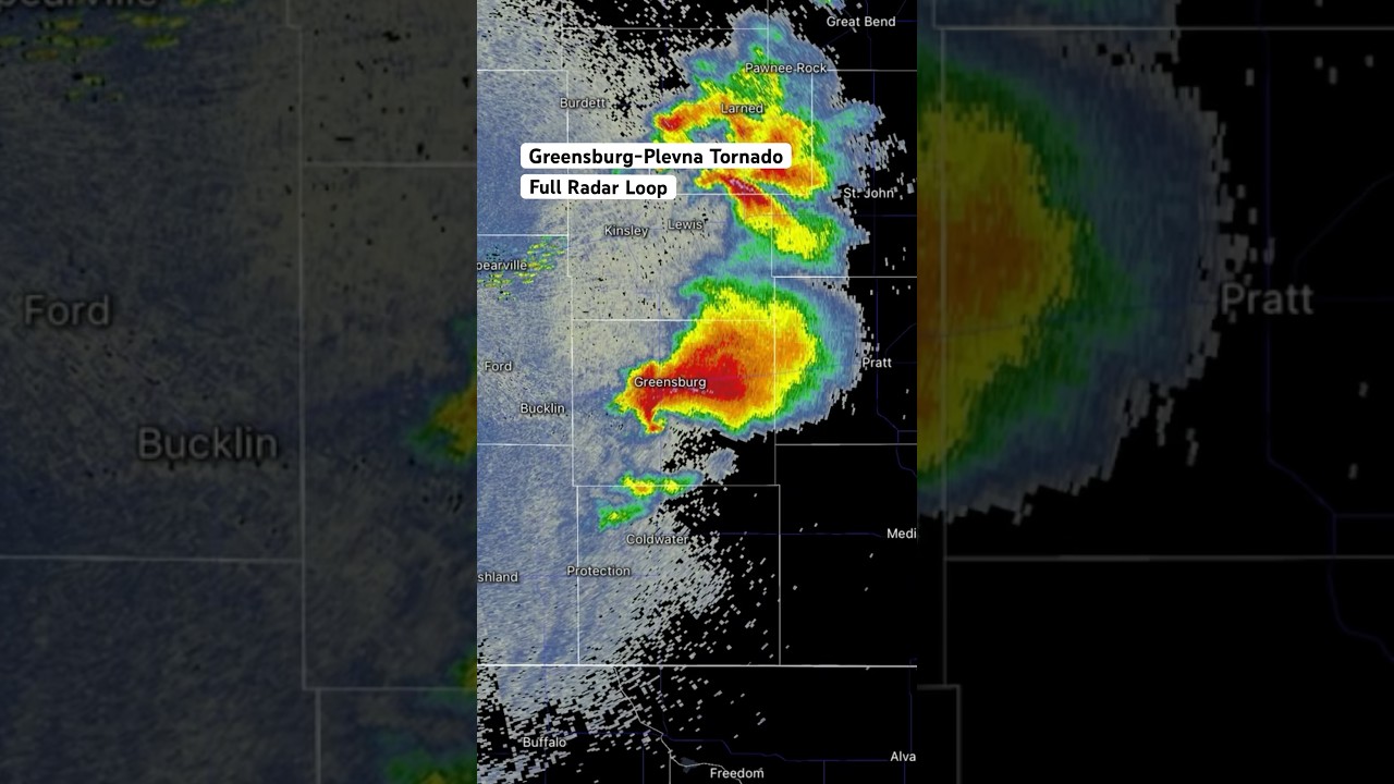 Greensburg-Plevna Tornado - FULL Radar Loop