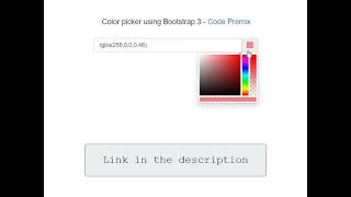 jQuery color picker using bootstrap 3 | Output