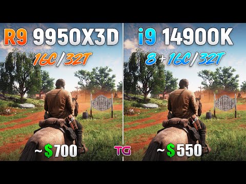 Ryzen 9 9950X3D vs Core i9 14900K - Test in 12 Games