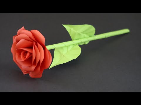 Schöne Rose basteln aus Papier  - Rose machen🌹🌹🌹