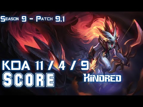 Score KINDRED vs LEE SIN Jungle - Patch 9.1 KR Ranked