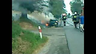 Pożar samochodu w Garbowie I
