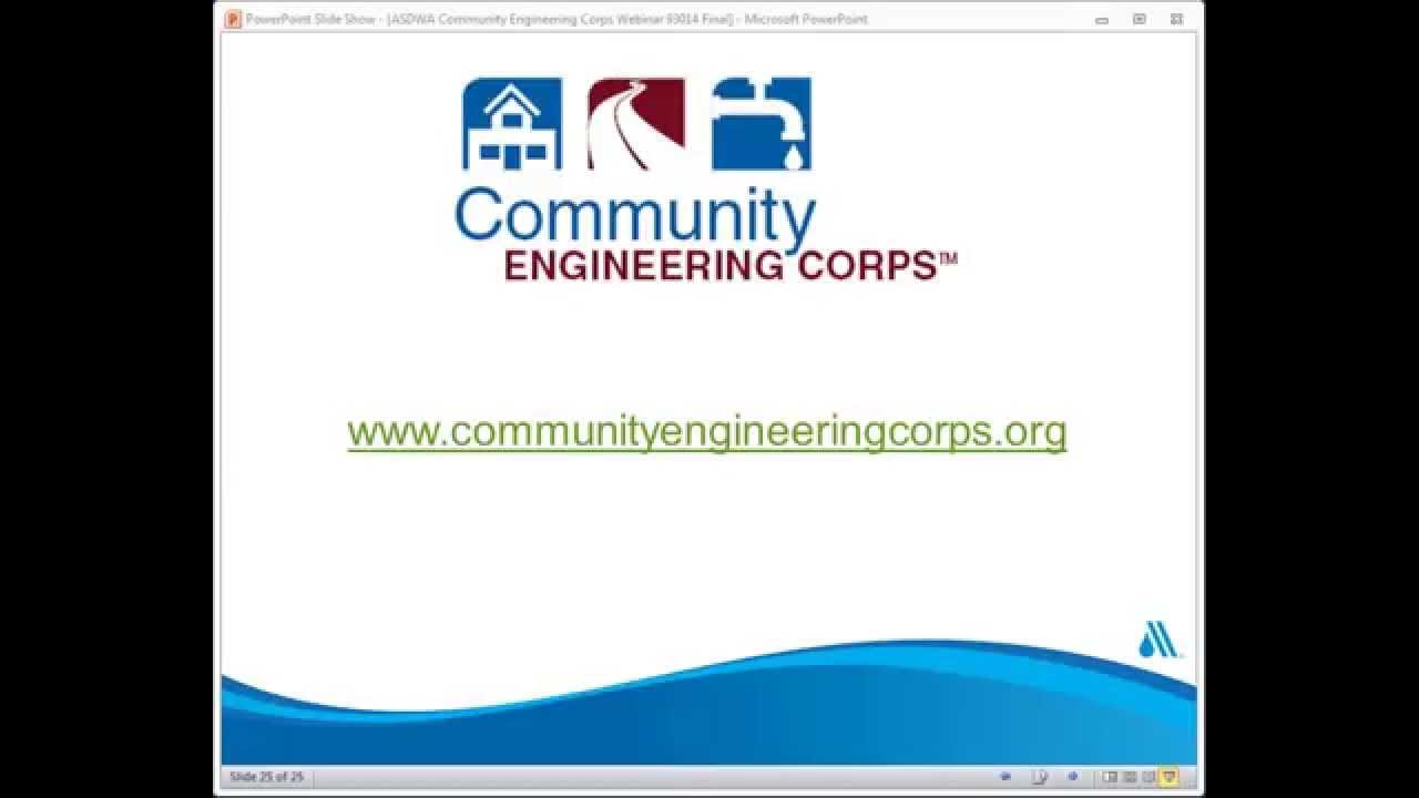 ASDWA/AWWA Webinar: Capacity Development and the Community Engineering Corps