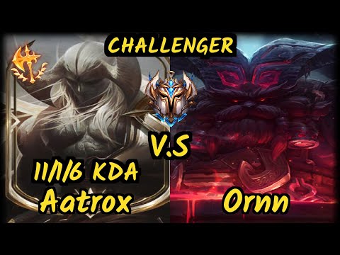 TL Impact (AATROX) vs ORNN - 11/1/6 KDA TOP CHALLENGER GAMEPLAY - NA v9.7