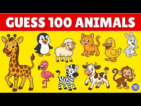 Guess 100 Animals in English! 🐾 Fun Animal Quiz & Learning Game for Kids and Toddlers