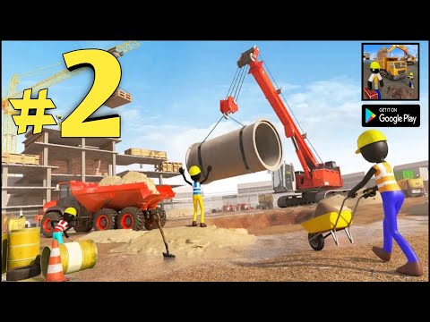 Stickman City Construction Simulator Digger ExcavatorDriving-Android Gameplay