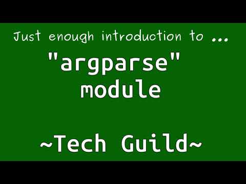 Introduction to argparse in 5 mins