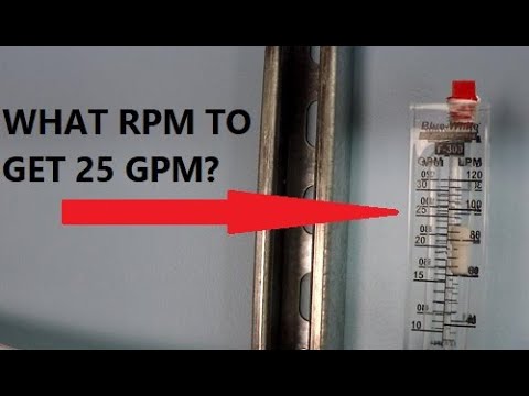 What RPM For 25 GPM - Pentair SuperFlo