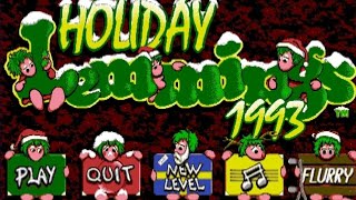 Holiday Lemmings 1993 on the Amiga 🎅