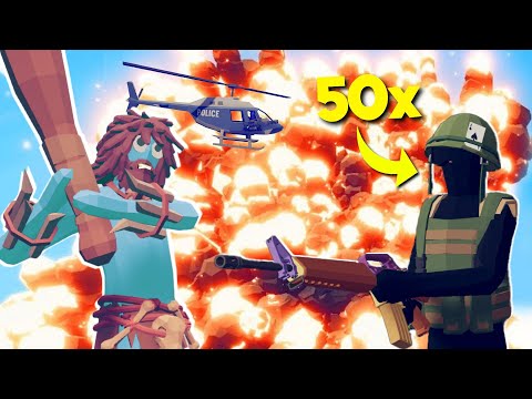 50x Military Soldier vs All Faction - Totally Accurate Battle Simulator TABS