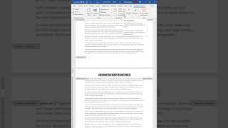 Different Headers on different Pages in MS Word