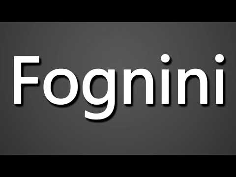 How to Pronounce Fognini