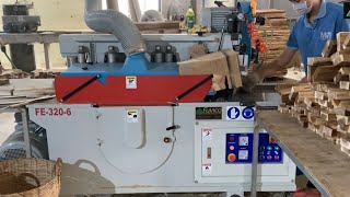 Máy cưa đa lưỡi Đài Loan FE-320-6 trong xưởng sản xuất ván ghép thanh tại Long An #fuvico