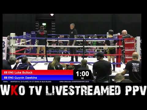 Luke Bullock Peel Thaiboxing - WKO English Open 2023 K1 Final  - Jan 2023