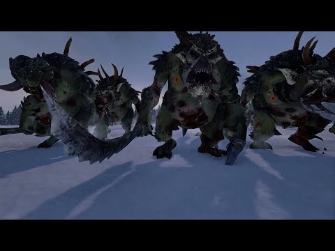 Ugma tribe vs Norsca warhammer 2 cinematic battle