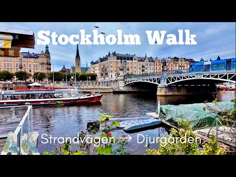 Stockholm Walk 4K 🇸🇪 | Scenic Djurgården Tour via Strandvägen & Nordiska Museet
