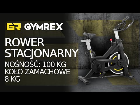 Video - Rower stacjonarny - koło zamachowe 8 kg - nośność do 100 kg