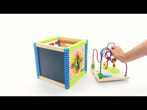Sun Baby Jouet pour bébés Montessori – Centre d’activité en Bois – Cube d’activité pour découvrir
