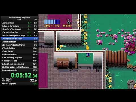 Zombies Ate My Neighbors 100% Speedrun 1:13:49