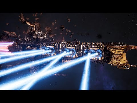 Imperial Navy vs Orks - Classic Battle - Battlefleet Gothic Armada 2