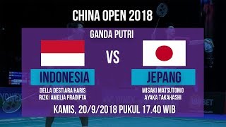 Jadwal Laga Ganda Putri, Della Destiara/Amelia Vs Jepang, di China Open 2018 Pukul 17.40 WIB