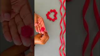 Beautiful mini ribbon rose flower with Needle #shortvideo #viral #ribbon #trending #beautiful