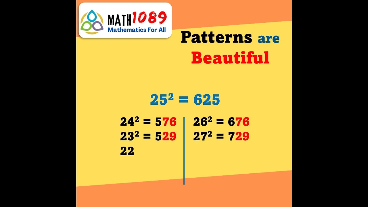 Patterns are Beautiful | The last two digits are same | Math1089