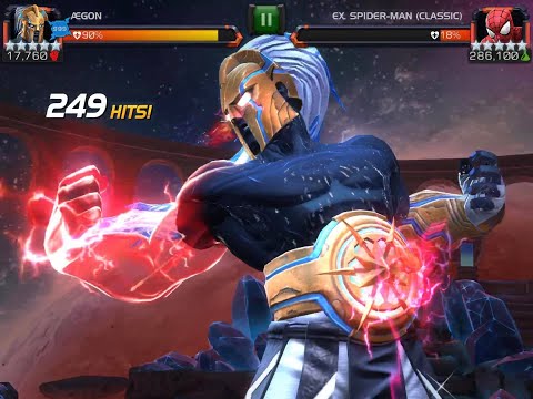 ÆGON vs LOL Ex. Spider-Man MCOC One shot! (almost full health after the fight)