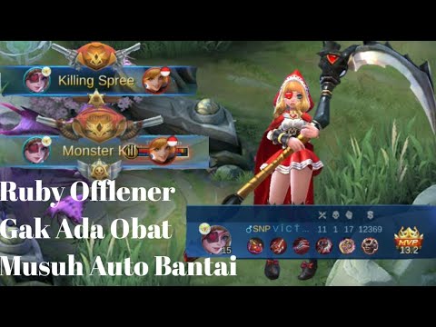 #Ruby #MLBB Game play Ruby offlener Gak ada Obat~Mobile legands