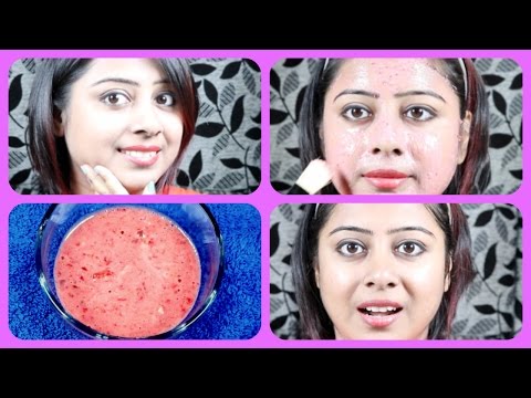 A Magical Face Mask to get FAIRER GLOWING and FLAWLESS Skin || Strawberry Face Mask || DIY Video