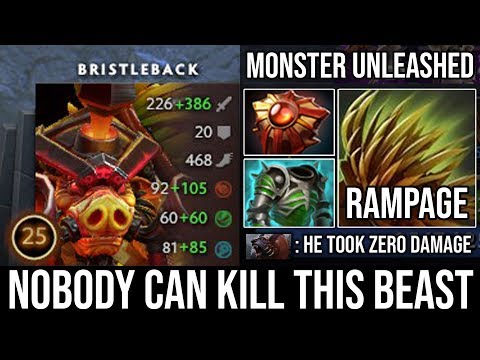 Absolutely Immortal!!! Most Beautiful Bristleback Plays Ever 28Kills Zero Death + Rampage DotA 2