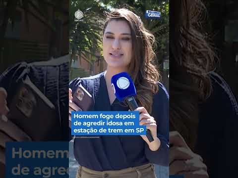 Homem foge depois de agredir idosa em estação em São Paulo #shorts #balançogeral