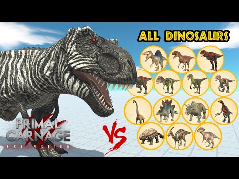 (PCE) Equus T-Rex vs ALL UNITS DINOSAURS - Animal Revolt Battle Simulator